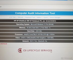 krásny zachovalý HP EliteBook 850 G7 i7-10Gen, 16GB,256SSD - 7