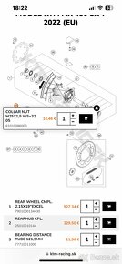 Ktm SX/ XC zadna oska s kockami - 7