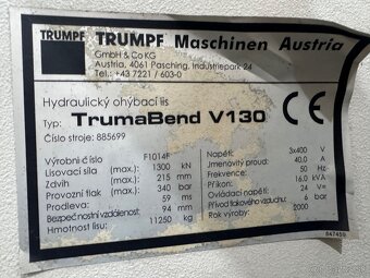 Ohraňovací lis Trumpf TrumaBend V 130 r.v. 2000 - - 7