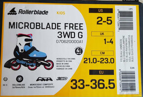 Detské kolieskové korčule Rollerblade veľ. 33-36.5 - 7