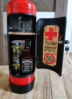 Kanister bar, minibar, kovová darčeková bandaska - 7