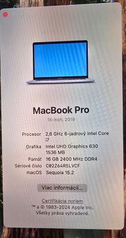 Apple Macbook Pro 15 2019, touchbar - 7