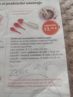 Tupperware dopredaj výrobkov, nové - 7