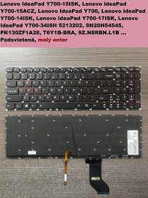 Klavesnice Lenovo Y520 Y720 Y720-15IKB R720 // Y700-15isk .. - 7