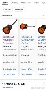 Akustická gitara YAMAHA LL 6 Brown Sunburst - 7