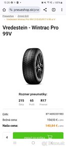 215/65 r17 zimne pneumatiky Vredestein - 7