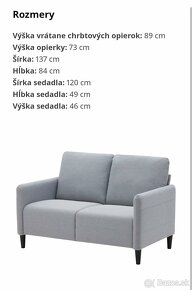 Ikea malý gauč ANGERSBY a kolieskové kreslo SKRUVSTA - 7