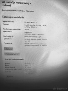 PC i5 2500k 3,30 GHz/ Nvidia gtx 1060 / 16GB DDR3 - 7