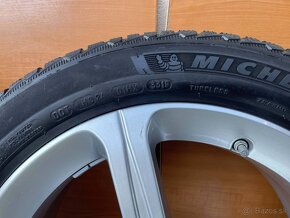 Orig. Mercedes alu disky 5x112 6,5jx17 ET44 205 55 R17 zimné - 7