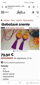 Štebotavé snenie visiace Hand made náušnice - 7