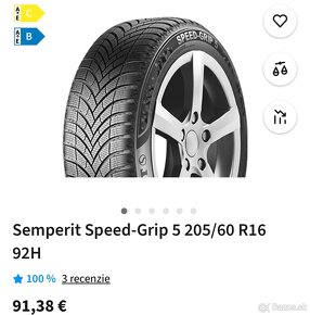 Kompletna ZIMNÁ sada pneumatik VW 205/60 R16 92H - 7