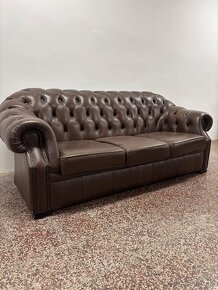 CHESTERFIELD ŠTÝL,KOŽENÁ 3+2+1 - 7