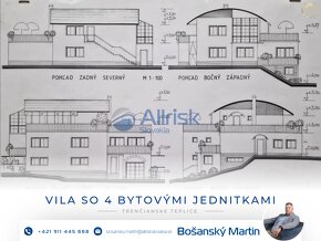 VILA so 4 bytovými jednitkami v kúpeľnom meste Trenčianske T - 7