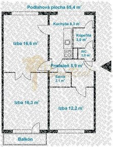 3-izb. byt, Exnárova, Ružinov, pôvodný stav - 7