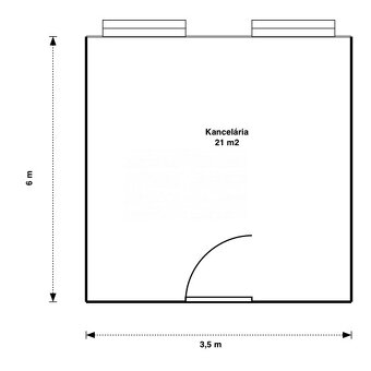 Kancelárske priestory - 21 m2, v centre mesta - 7