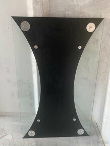 jedálenský stôl 130x80 sklo /čierna kombinácia +4 stoličky - 7