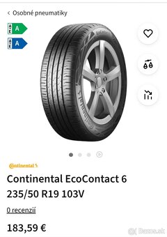 Pneumatiky Continental EcoConact 6 235/50/19 - 7