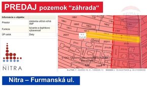 Predaj záhrady 1 198 m2, Furmanská ulica, Nitra. - 7