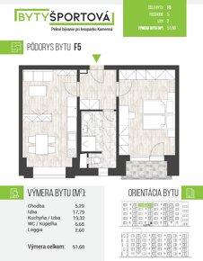 2 izbový klimatizovaný byt s parkovacím miestom na prenájom - 7