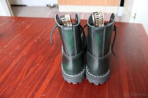Topánky Steel 8-dierkové zelené stierané veľkosť 42 - 7