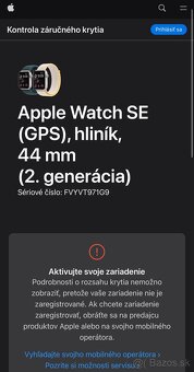 Apple Watch SE 2 (2024) 44mm Midnight - neaktivované - 7