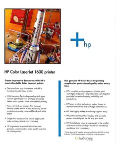 Predám tlačiareň HP Color LaserJet 1600 - 7