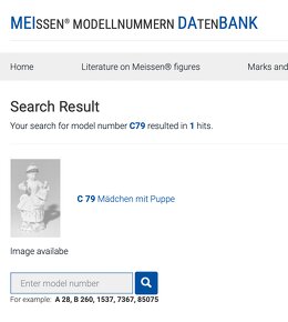 Meissen - Dievča s bábikou - porcelán - 7