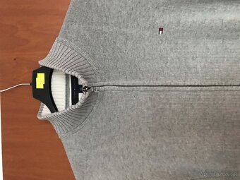 TOMMY HILFIGER pánsky svetrik na zips L/XL - 7