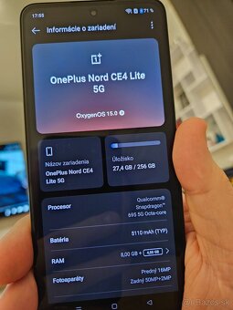 OnePlus Nord CE 4 Lite 5G 8 GB/256 GB Super Silver - 7