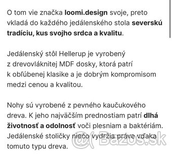 Predám jedálenský stôl LOOMI.DESIGN - 7