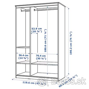 Skriňa IKEA SONGESAND biela - 7