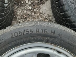 Plechove disky 5x112r16 +zimne pneu 205/55r16 - 7