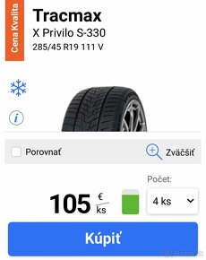 Zimné pneu Tracmax 285/45 r19 XL 2023 7-8mm - 7