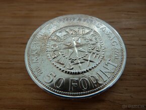 Vzácnejší strieborný 50 Forint 1972 vo veľmi peknom stave - 7