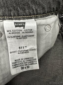 Pánske džínsy - skinny LEVIS 511 - veľkosť 31/32 - 7