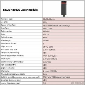 Laserový gravírovací stroj 88X46CM DIY 5500mW - 7