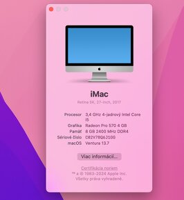 Apple iMac 27" rok 2018 - 100% STAV komplet balenie - 7