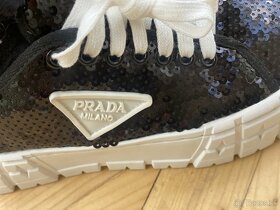 Luxusné trblietave tenisky PRADA - 7