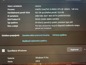 Lenovo ThinkPad T490-i5-8265U/16gbDDR4/512gbSSD/W11Pro - 7