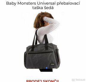 Predám: Baby Monsters taška sivá - 7