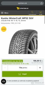 Zimné pneumatíky KUMHO 235/60 r16 - 7