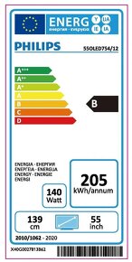 Predám TV SMART OLED  PHILIPS 55OLED754/12  4K Ultr  s Wi-Fi - 7