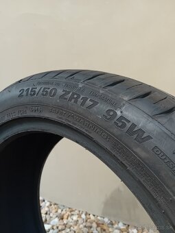 2ks 215/50R17 Zánovné letné pneumatiky Kumho - 7