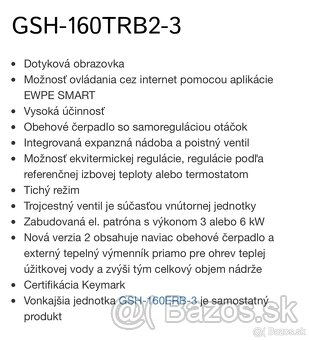 tepelné čerpadlo,zostava SINCLAIR S-THERM 4 - 7