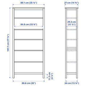 Predám 2 knižnice IKEA Hemnnes - 7