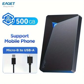 Nový nerozbalený externí HDD disk EAGET 500 GB. - 7