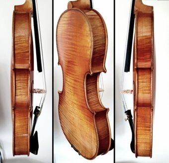 husle 4/4 model Stradivari ( gold-orange oil) - 7