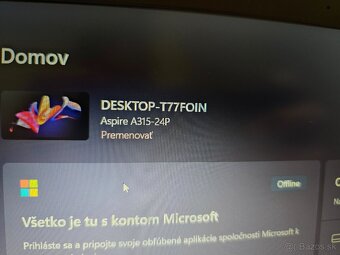 Acer aspire A315 so 16gb ram 512gb ssd diskom a ryzen 5 proc - 7