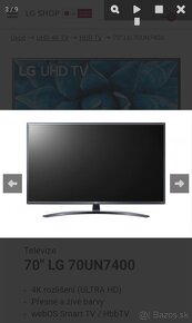 Napredaj 70'' LG UHD TV, webOS Smart TV - 7