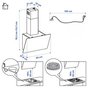 novy digestor IKEA BEJUBLAD, povodna cena €449+€35 filtre - 7